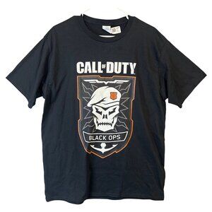 Call Of Duty Black Ops Mens Graphic Tee Size L Cotton Crewneck Gamer EUC